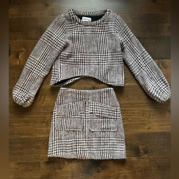 Line & Dot Dresses & Skirts - Line & Dot- Wool Blend Tweed Top and Skirt Set